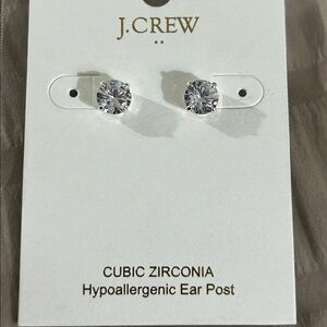 NWT J. Crew factory Cubic zirconia stud earrings